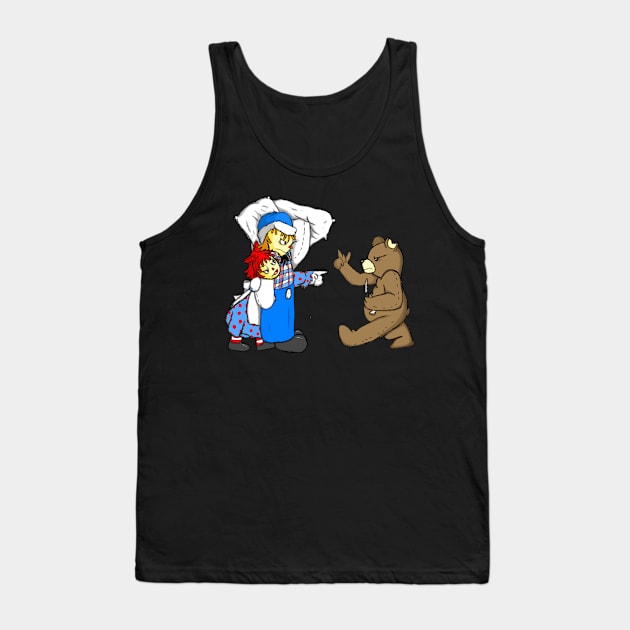 Naughty Bear Encounter Tank Top by AMadCupofTee